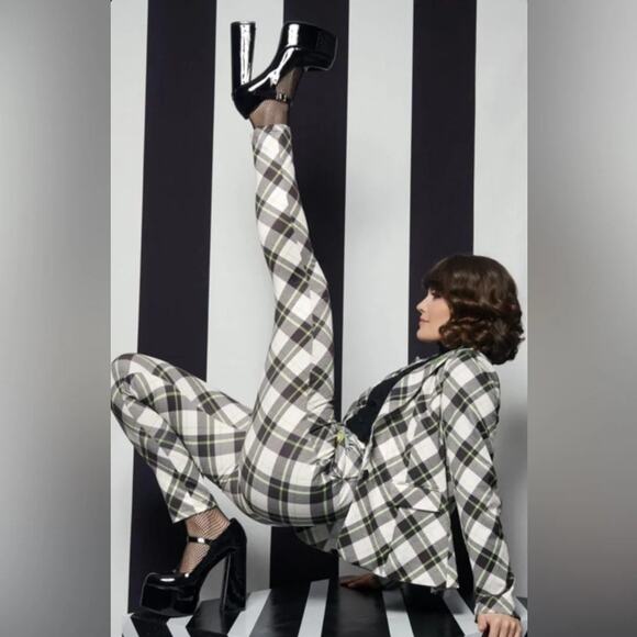 Unique Vintage X Beetlejuice Collaboration Plaid Blazer Logo Sz 2X #129 - Picture 2 of 8